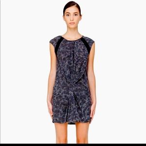 IRO 100% silk Jane Leopard print mini dress